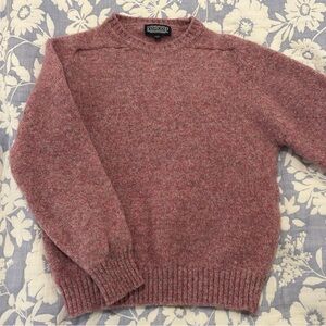 Lands' End Women’s Heathered Pink Wool Sweater
